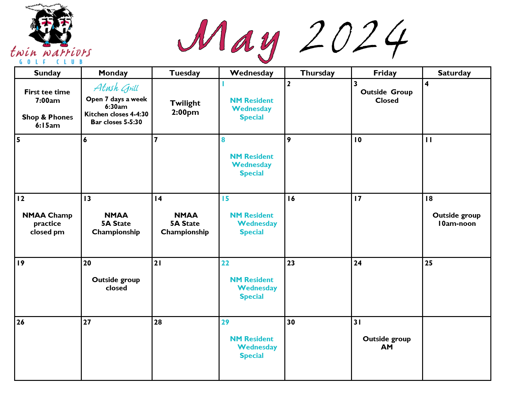 2024 TWGC Calendar April 001
